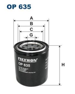 Фільтр масляний FILTRON OP 635