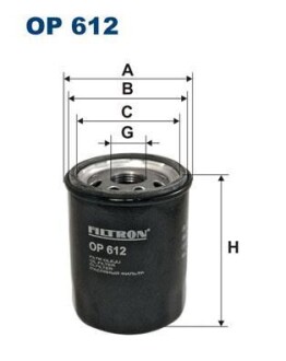 Фільтр масляний FILTRON OP 612