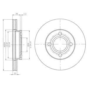 Гальмівний диск DELPHI BG2272