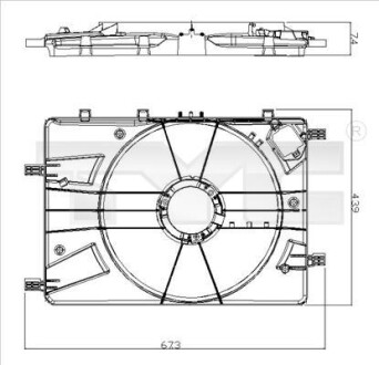 Корпус вентилятора TYC 825-0016-1