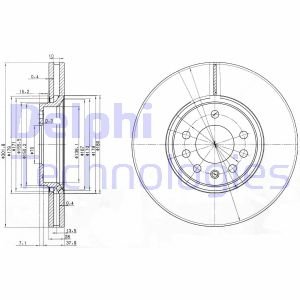 Тормозной диск DELPHI BG3772C