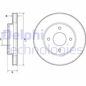 Гальмівний диск DELPHI BG4742C