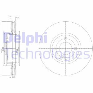 Тормозной диск DELPHI BG3661C