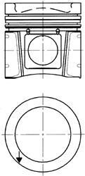 Поршень KOLBENSCHMIDT 40 030 600 (фото 1)