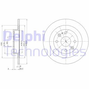 Тормозной диск DELPHI BG2805