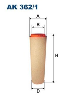 Фильтр воздуха FILTRON AK 362/1