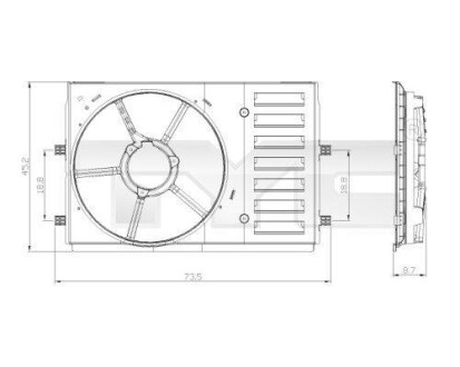 Корпус вентилятора TYC 837-0035-1