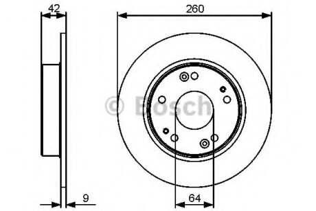 Тормозной диск BOSCH 0 986 479 C63 (фото 1)