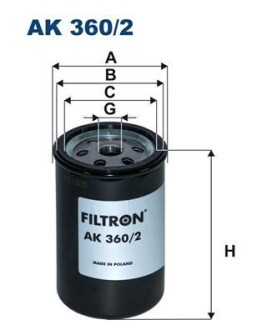 Фильтр воздуха FILTRON AK 360/2