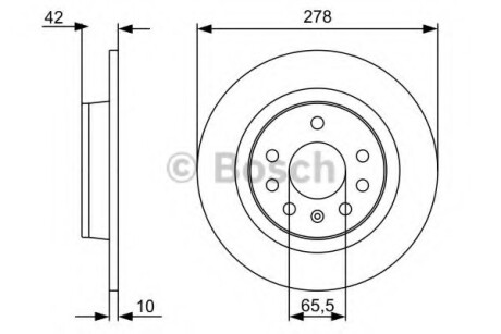 Гальмівний диск BOSCH 0 986 479 C80