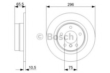 Тормозной диск BOSCH 0 986 479 C55 (фото 1)