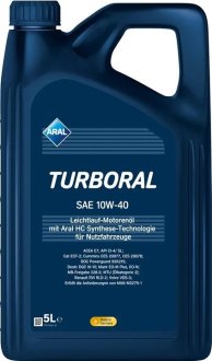 Моторна олива Turboral 10W-40 напівсинтетична 5л ARAL TURBORAL 10W40 5L