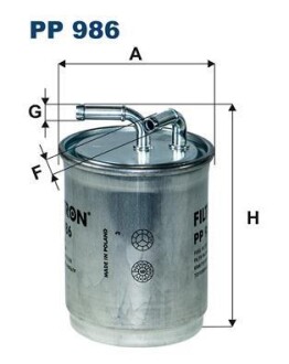 Фильтр топлива FILTRON PP 986