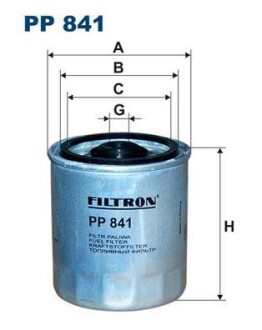 Фильтр топлива FILTRON PP 841