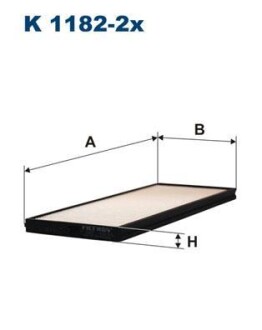 Фiльтр салону K1182-2X FILTRON K 1182-2X