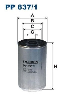 Фильтр топлива FILTRON PP 837/1