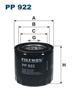 Фільтр палива FILTRON PP 922