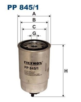 Фильтр топлива FILTRON PP 845/1