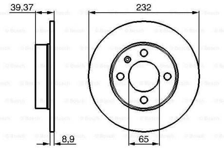 Тормозной диск BOSCH 0 986 479 C67 (фото 1)