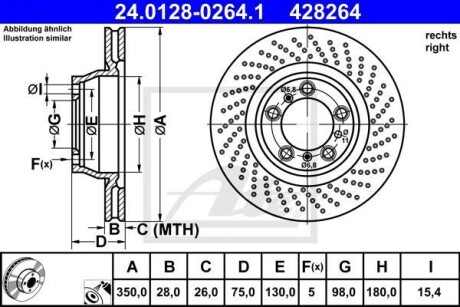 Гальмівний диск ATE 24.0128-0264.1