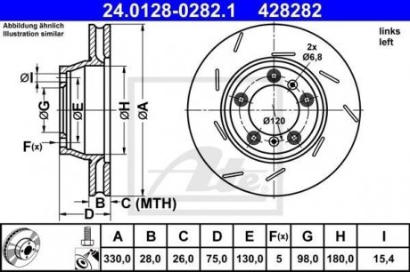 Тормозной диск ATE 24.0128-0282.1 (фото 1)