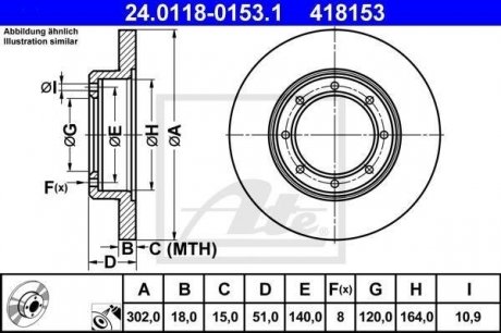 Тормозной диск ATE 24.0118-0153.1 (фото 1)
