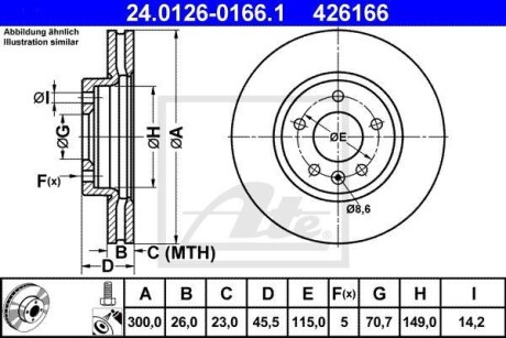 Гальмівний диск ATE 24.0126-0166.1