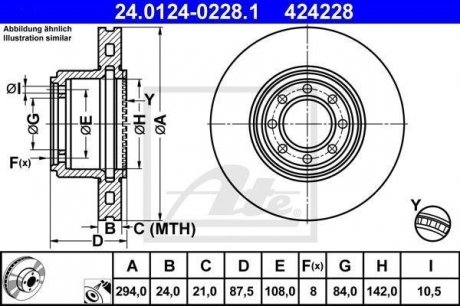 Тормозной диск ATE 24.0124-0228.1 (фото 1)
