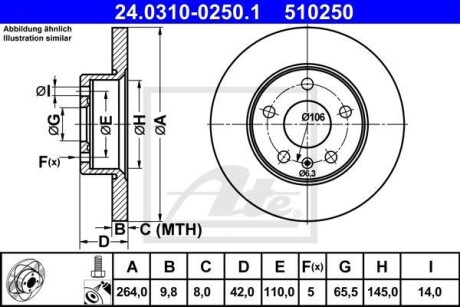 Гальмівні диски ATE 24.0310-0250.1