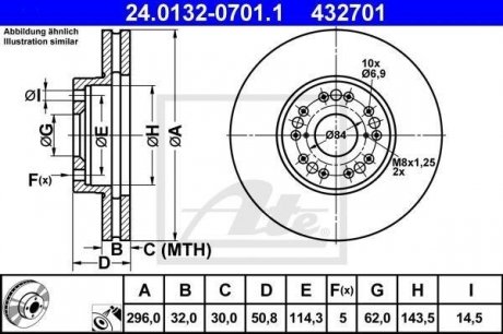 Тормозной диск ATE 24.0132-0701.1 (фото 1)
