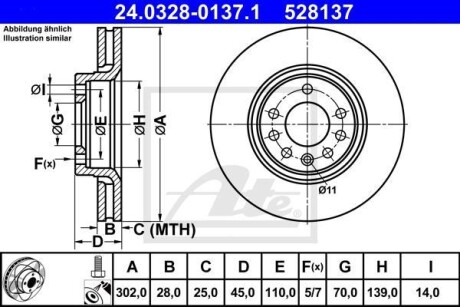 Гальмівні диски ATE 24.0328-0137.1