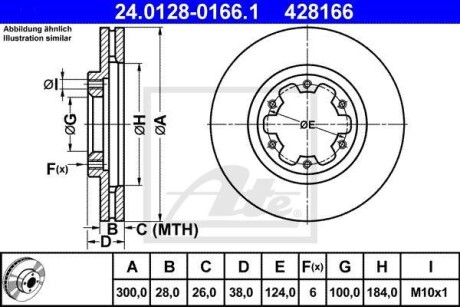 Гальмівний диск ATE 24.0128-0166.1