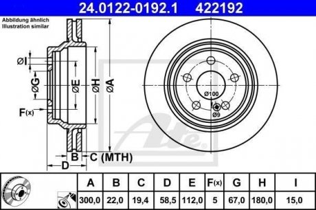 Тормозной диск ATE 24.0122-0192.1