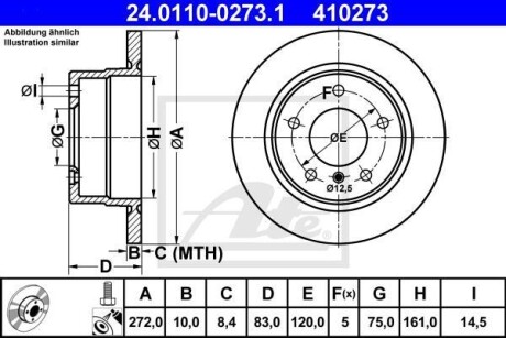 Гальмівний диск ATE 24.0110-0273.1