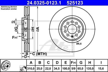 Гальмівні диски ATE 24.0325-0123.1