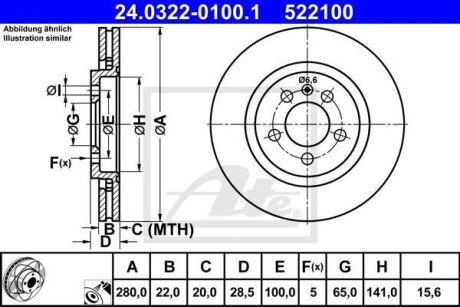 Гальмівні диски ATE 24.0322-0100.1