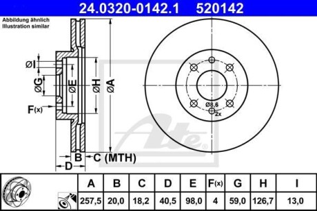 Гальмівні диски ATE 24.0320-0142.1