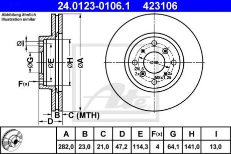 Гальмівний диск ATE 24.0123-0106.1