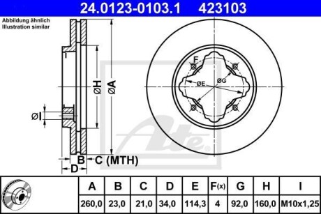 Гальмівний диск ATE 24.0123-0103.1