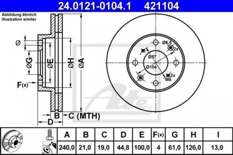 Тормозной диск ATE 24.0121-0104.1 (фото 1)