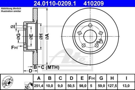 Гальмівний диск ATE 24.0110-0209.1