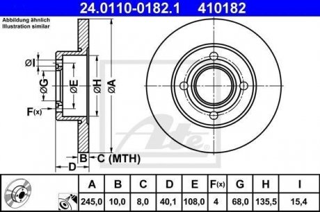 Тормозной диск ATE 24.0110-0182.1 (фото 1)