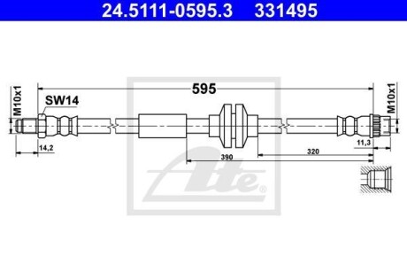 Тормозной шланг ATE 24.5111-0595.3