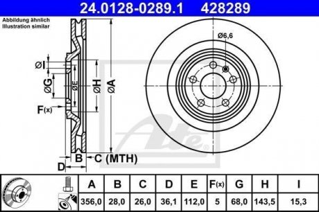 Тормозной диск ATE 24.0128-0289.1