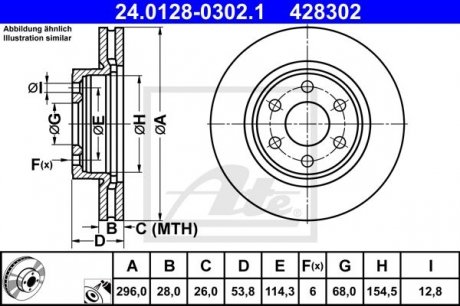 Тормозной диск ATE 24.0128-0302.1