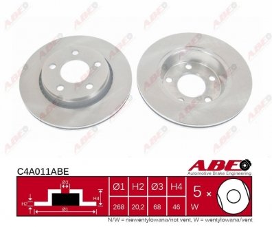 Тормозной диск ABE C4A011ABE (фото 1)