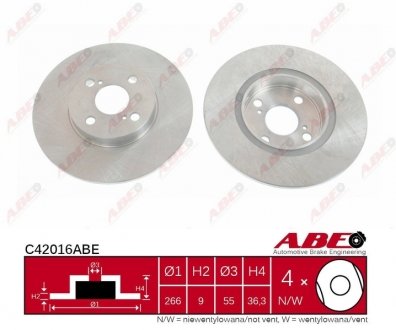 Тормозной диск ABE C42016ABE (фото 1)