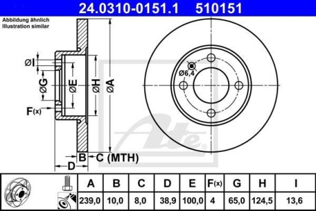 Гальмівні диски ATE 24.0310-0151.1