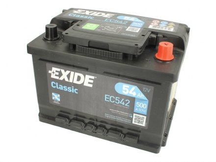 Акумулятор 54Ah 500A EXIDE EC542 (фото 1)