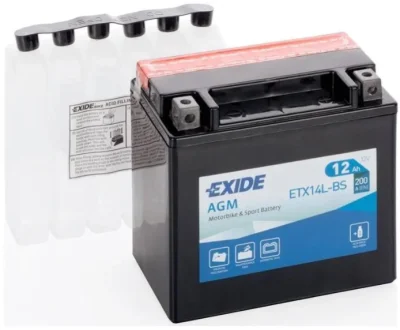 Акумулятор 12 А/ч, 200 А, (-/+), 150х87х145 мм EXIDE YTX14L-BS